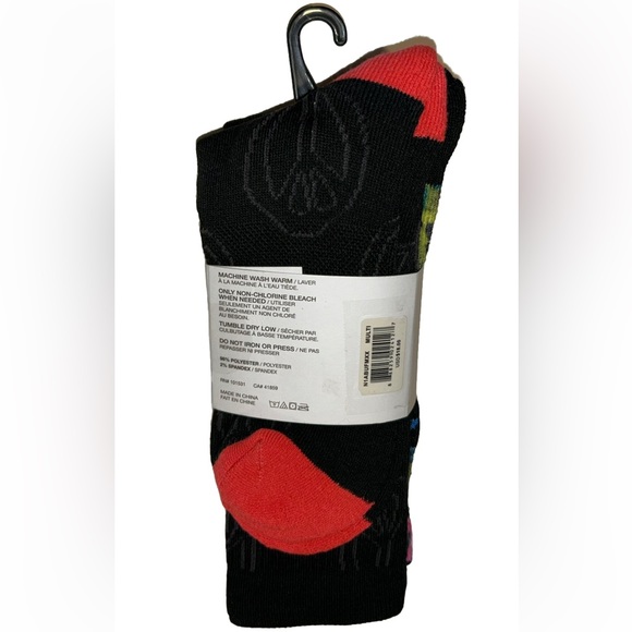Neff Crew Socks 3 Pair Men 6-12 Multicolor w Peace & Mixed Logos Skate BMX Ride - Picture 3 of 11